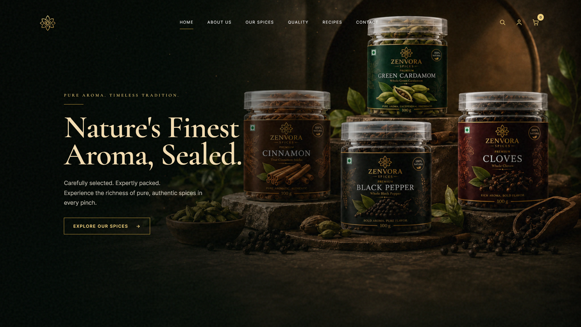 Zenvora spices Template